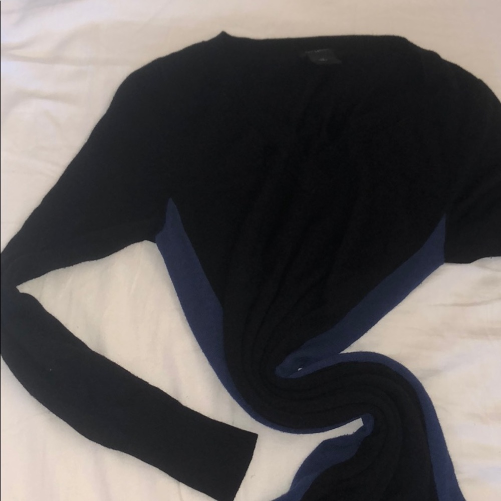 Ann Taylor black and blue long sleeve dress